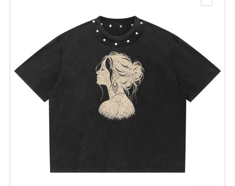 Vintage-inspired clothing for women who believe style should tell a story. Discover our collection of premium graphic T-shirts, oversized tees, distressed denim shorts, vintage jeans, denim skirts, comfortable joggers, linen trousers and timeless wardrobe