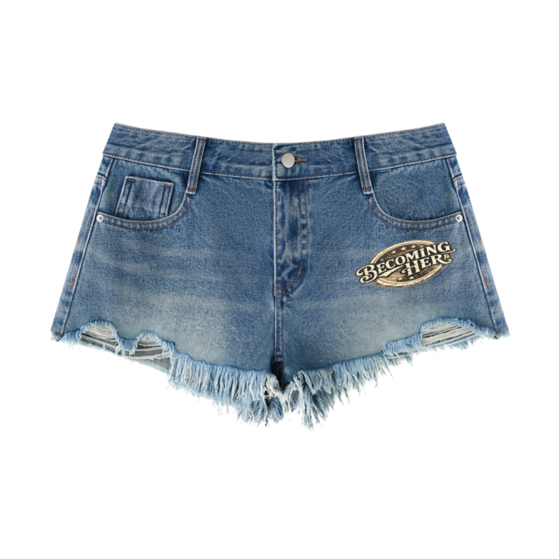 Vintage style denim short