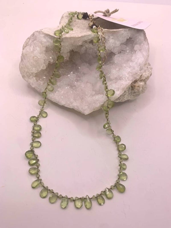 Peridot Petal Necklace