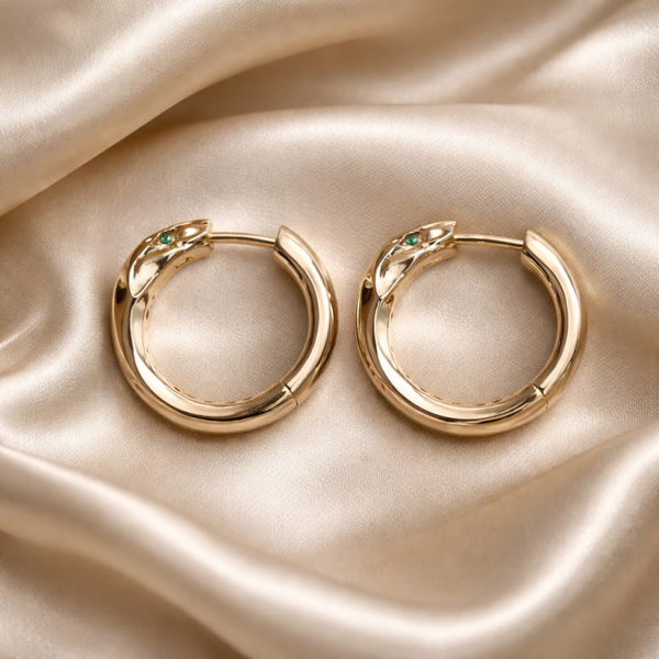14K Yellow Gold Hoop Earrings