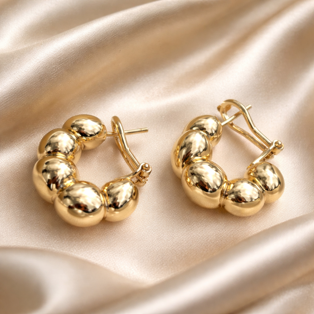 14K Yellow Gold Hoop Earrings