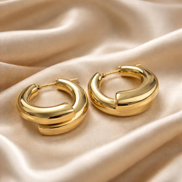14K Yellow Gold Hoop Earrings