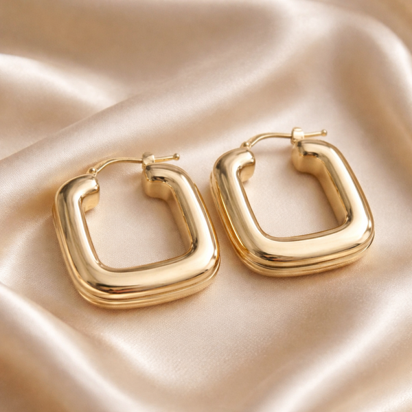 14K Yellow Gold Hoop Earrings