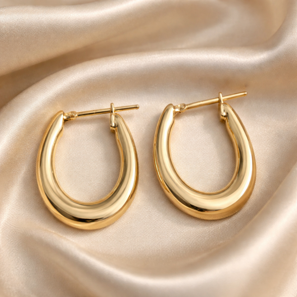 14K Yellow Gold Hoop Earrings