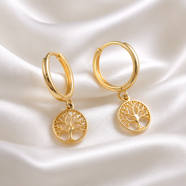 14K Yellow Gold Hoop Earrings