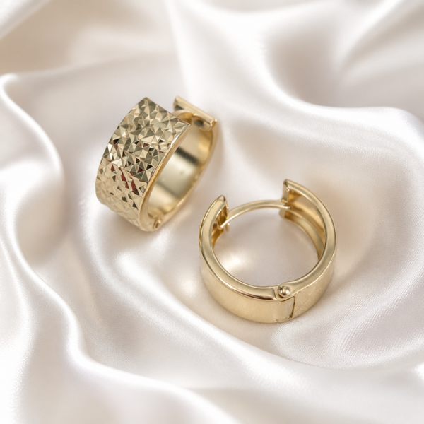 14K Yellow Gold Hoop Earrings