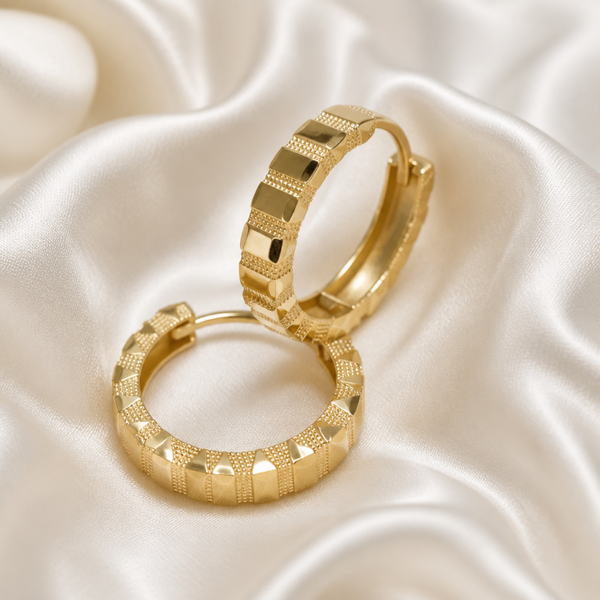 14K Yellow Gold Hoop Earrings