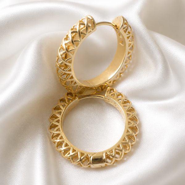 14K Yellow Gold Hoop Earrings