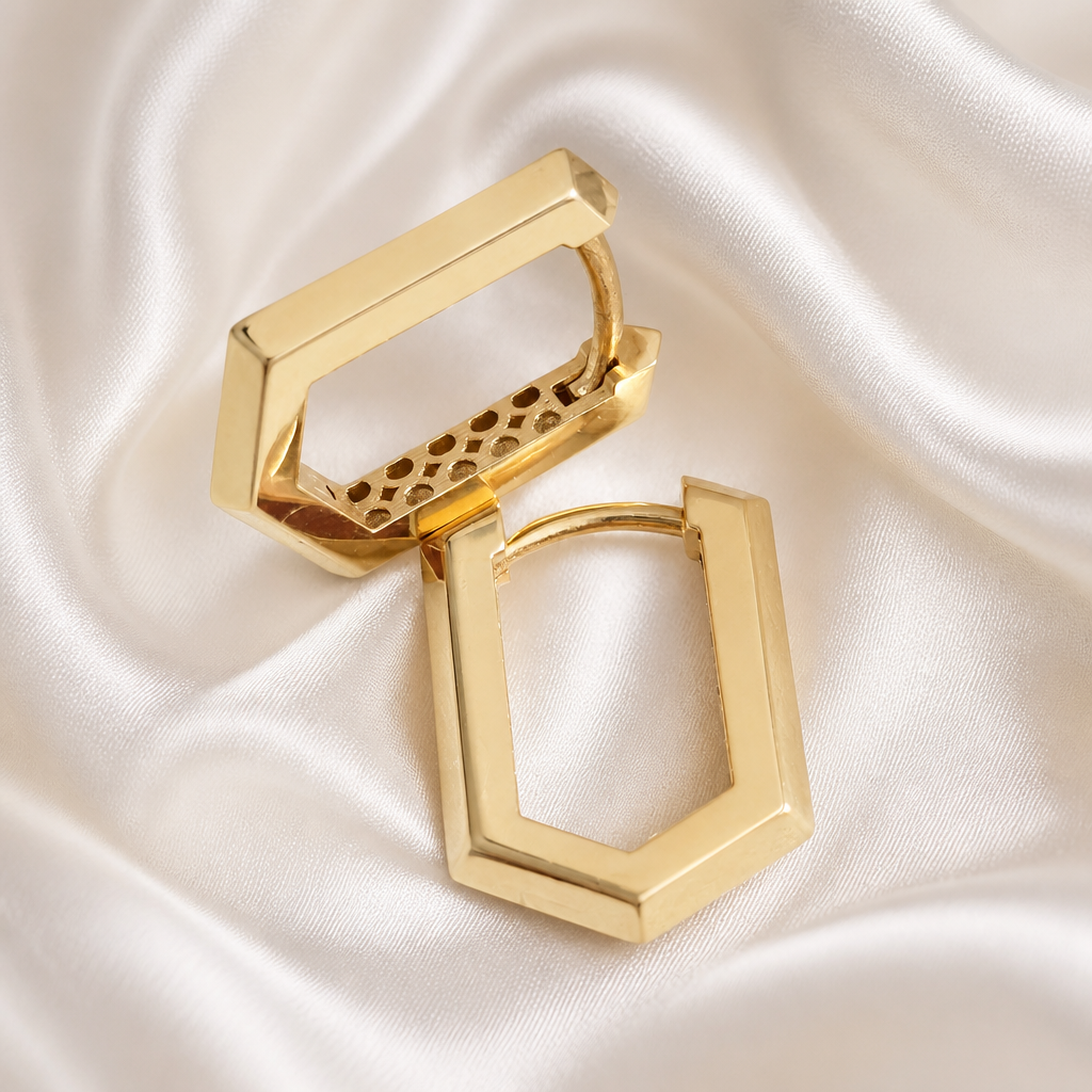 14K Yellow Gold Hoop Earrings