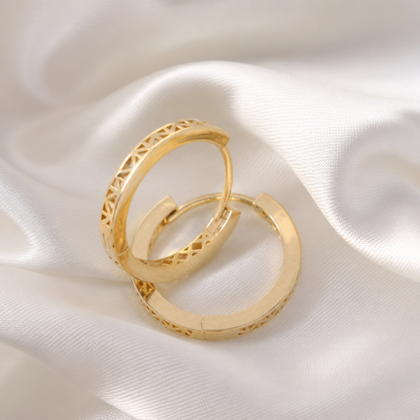 14K Yellow Gold Hoop Earrings