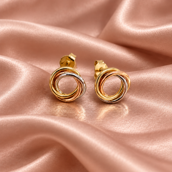 14K Three Gold Color Earings