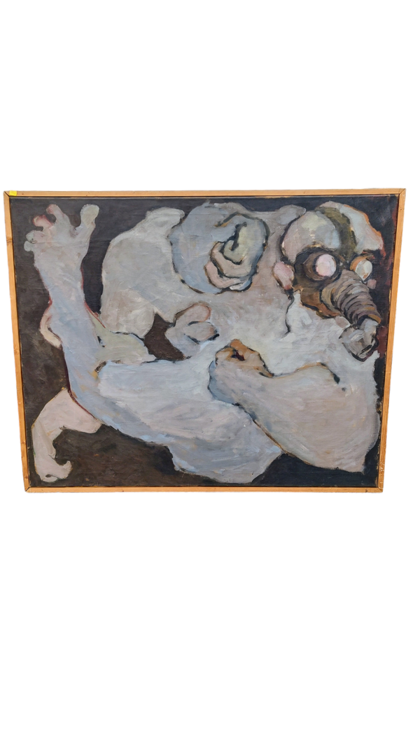 Dick Bergfeld "pollution" oil paint on canvas