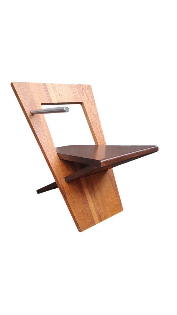 Minimalistic solid oak armchair handmade SOLD