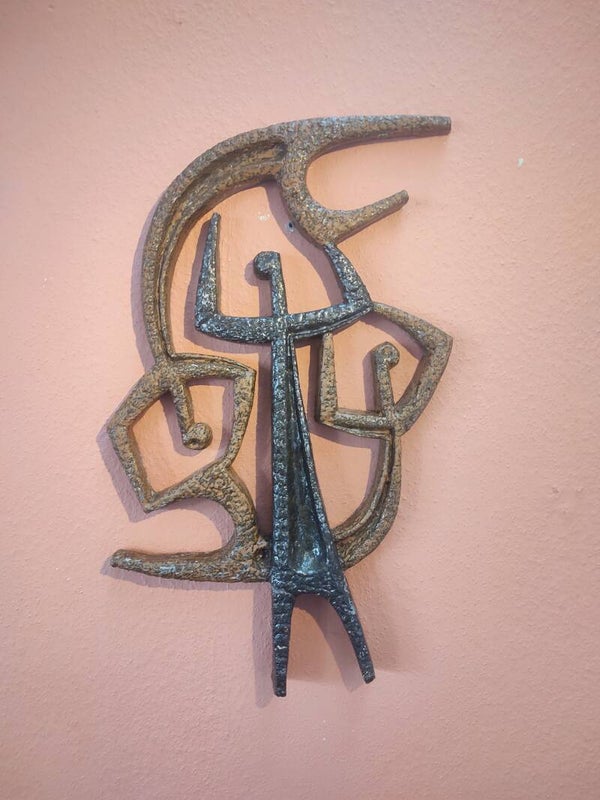 Large brutalist ceramics wall sculpture