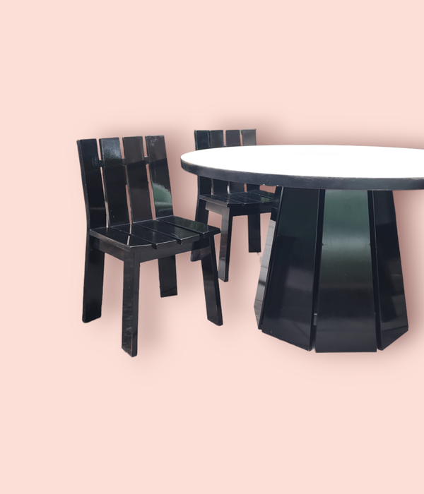 Japandi/Brutalist dining set 1970s SOLD