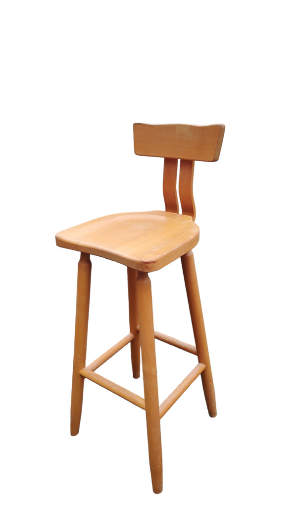 Vintage T-back bar stool 1970s SOLD