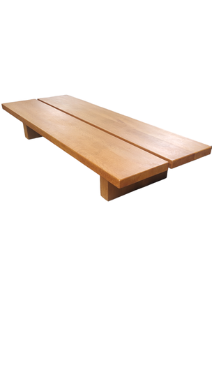 Solid oak large coffee table 1970s SOLD