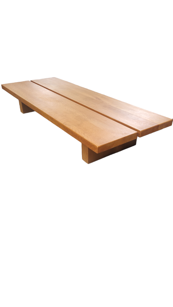 Solid oak large coffee table 1970s SOLD