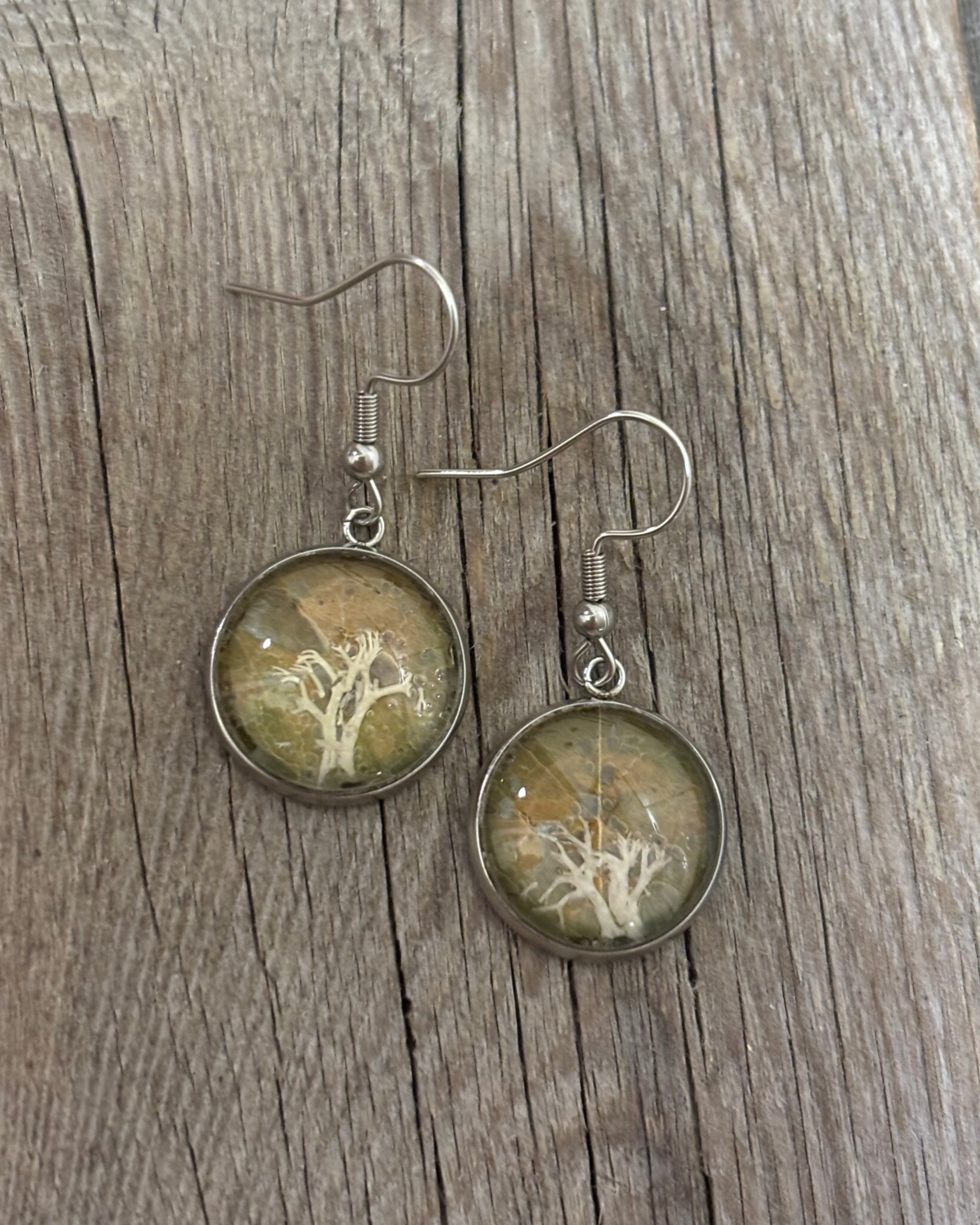 Palleroporonjäkälä akileijanlehdellä L korvakoru