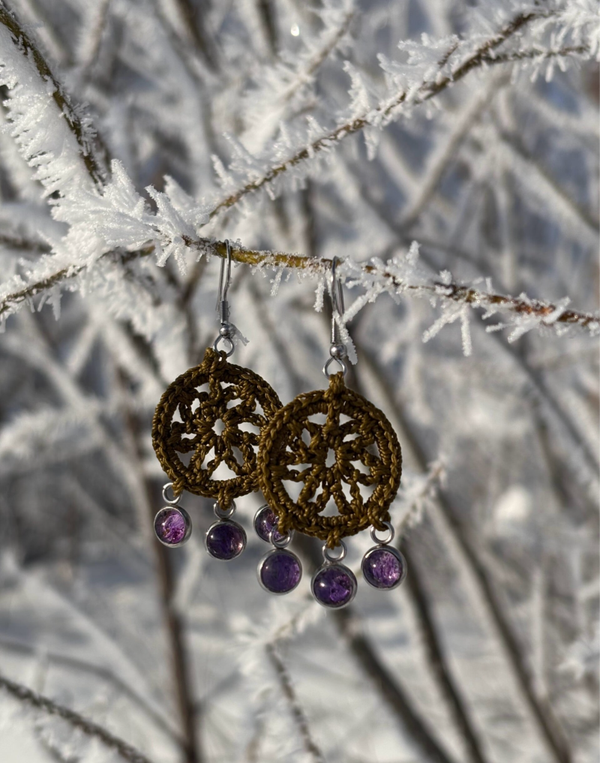 Serafina horsma oliivinvihreä pieni korvakoru