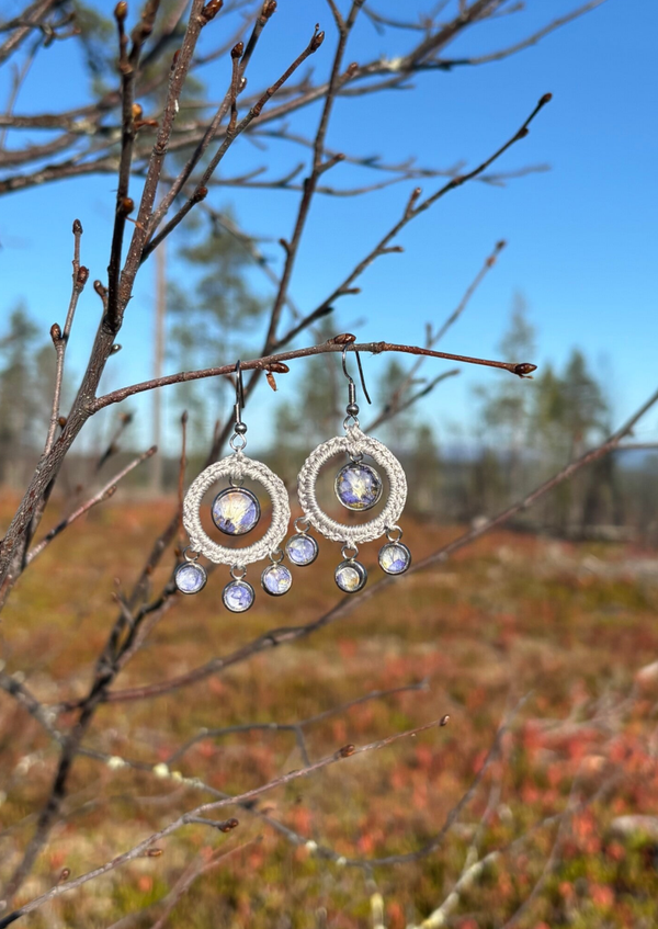 Matilda lobelia pieni harmaa korvakoru