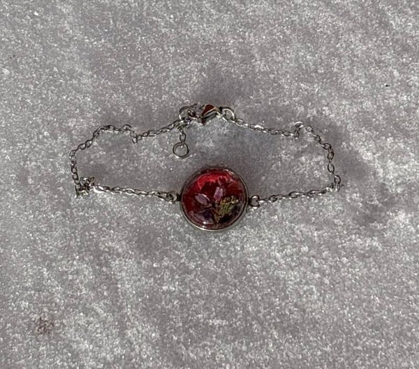 Kanerva pihlajanlehdellä rannekoru pieni