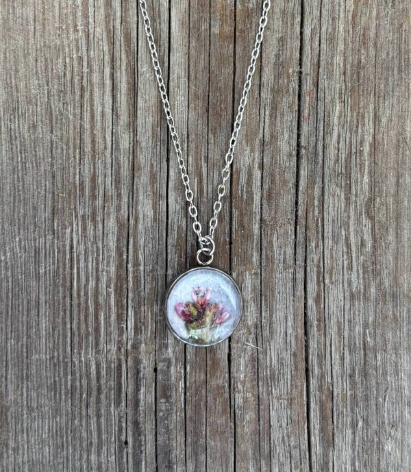 Kanerva vaaleansininen kaulakoru