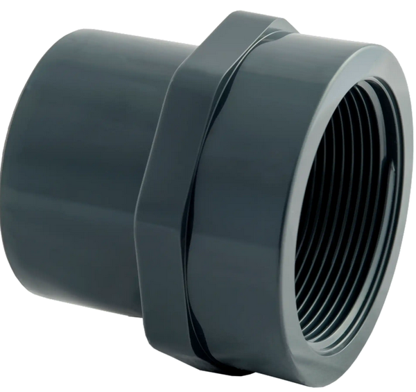 PVC Inzetstuk PN10 - 63/50x2" spie/mof x bi dr - ET63502