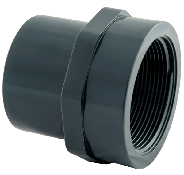 PVC Inzetstuk PN10 - 50/40x1"1/2 spie/mof x bi dr - ET504011/2