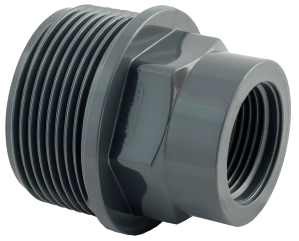 PVC Soknippel PN10 - 1"1/2x1" bi dr x bu dr - RMF11/21