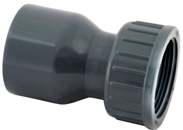 PVC 2-delige koppeling verlopend met dichting PN10 - 50x2" - 515040