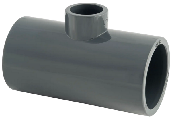 PVC T-stuk 90° verlopend PN16 - 50x25mm - TR5025