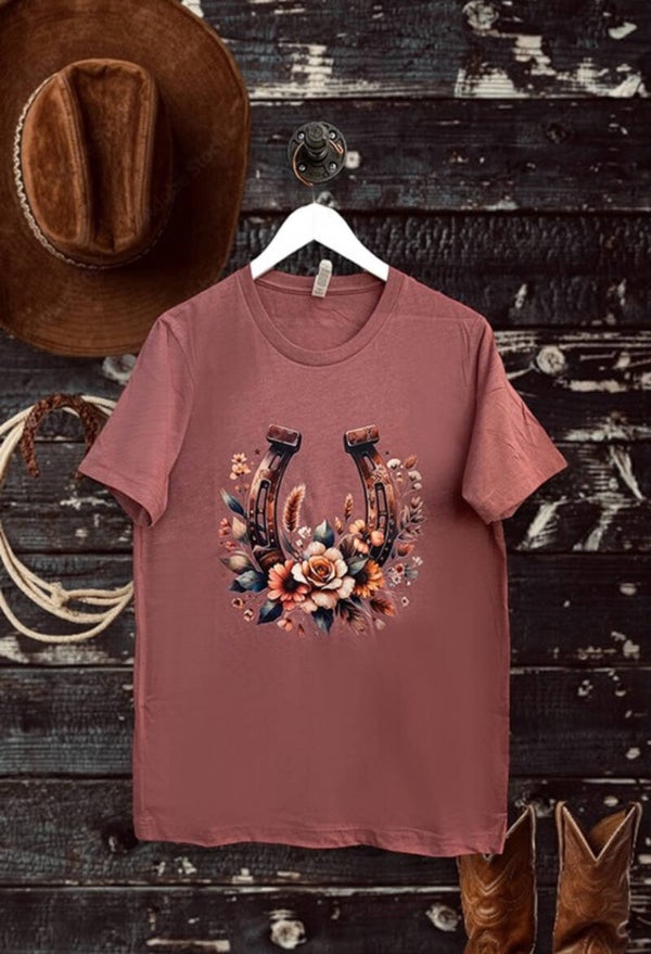 Bc DTF Flower Horseshoe western