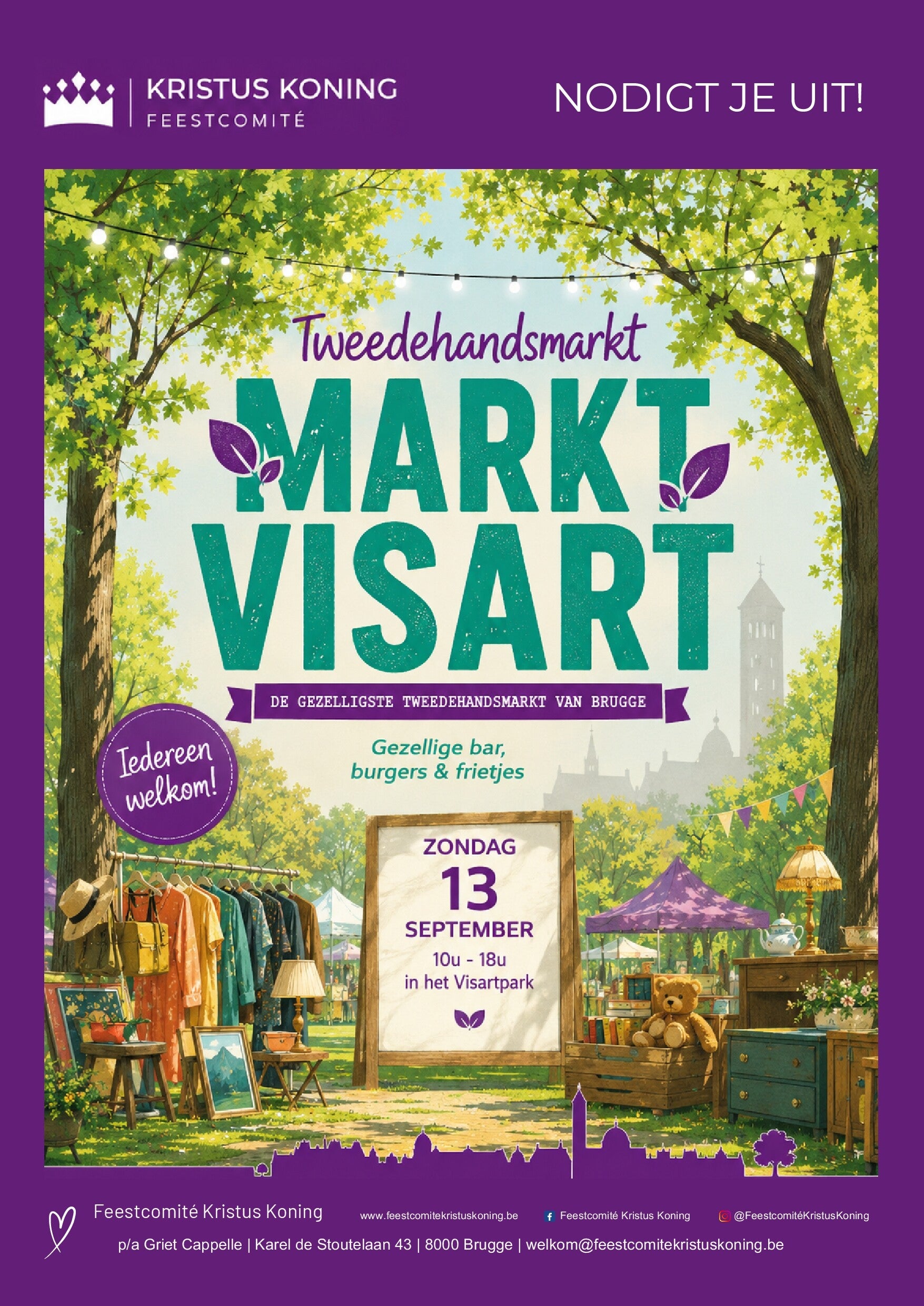 13 september '26 • 10u tot 18u • Markt Visart