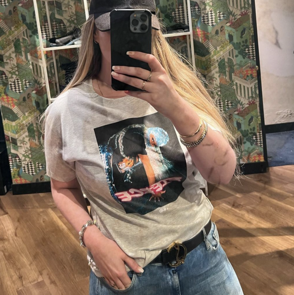 TGAI - Fierce Pink tee - light grey