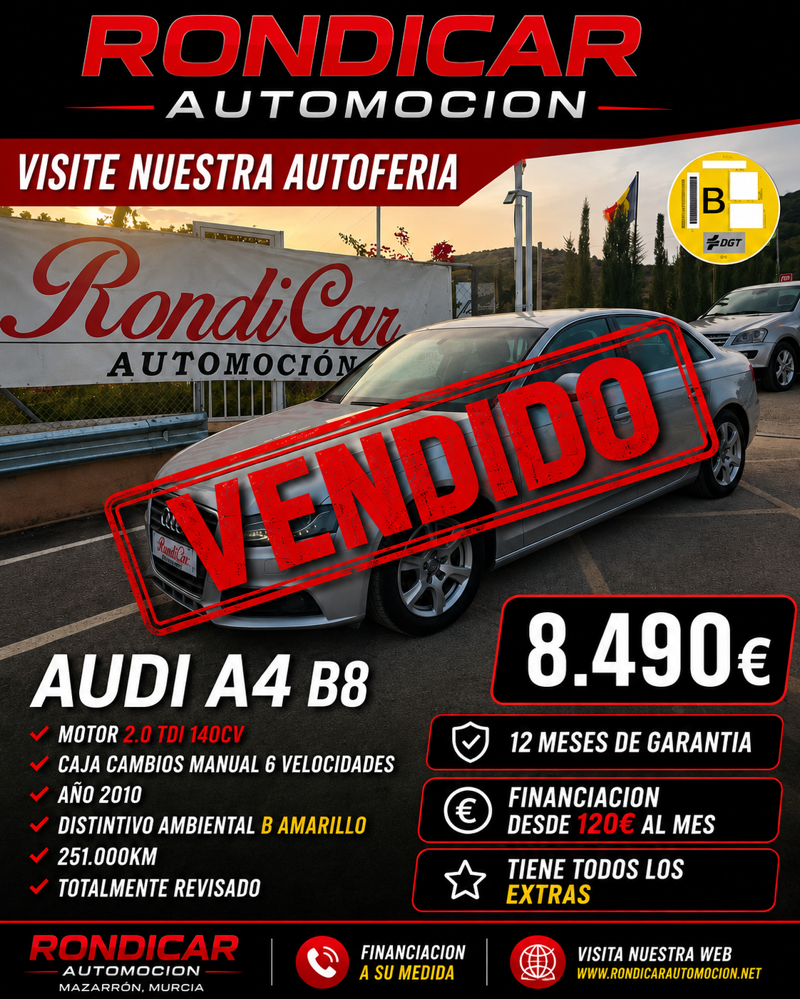 AUDI A4 MOTOR 2.0 TDI 140 CV MANUAL