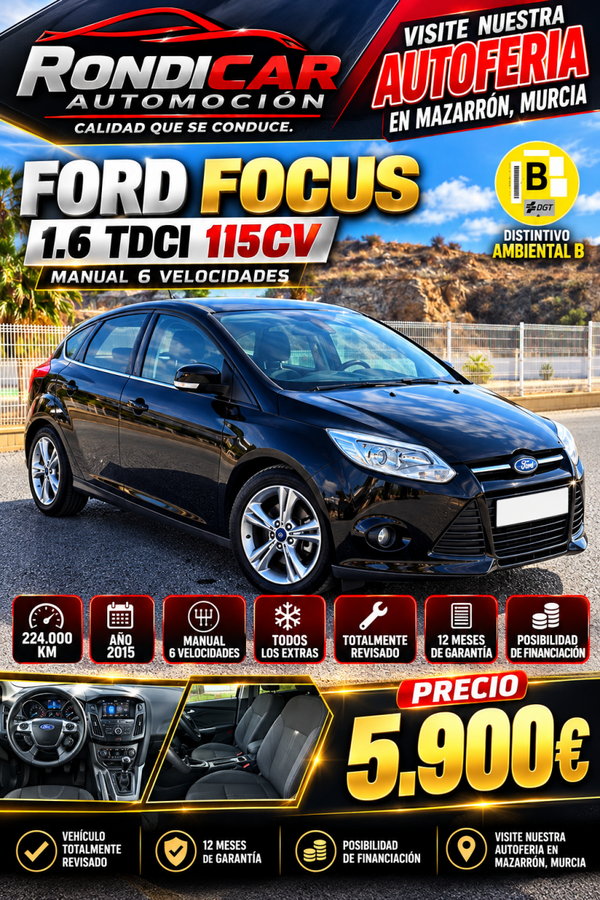 FORD  FOCUS 1.6 TDCI 115CV