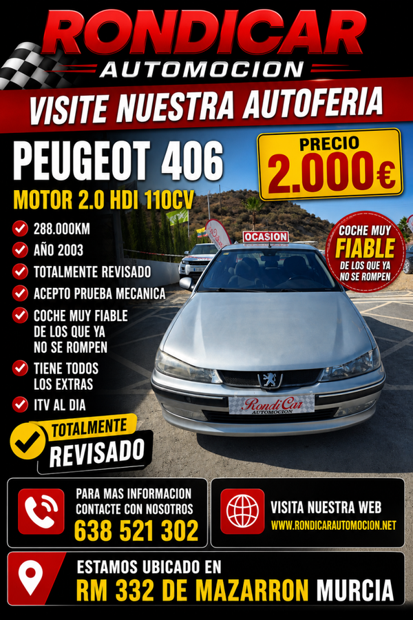 PEUGEOT 406 MOTOR 2.0 HDI 110CV