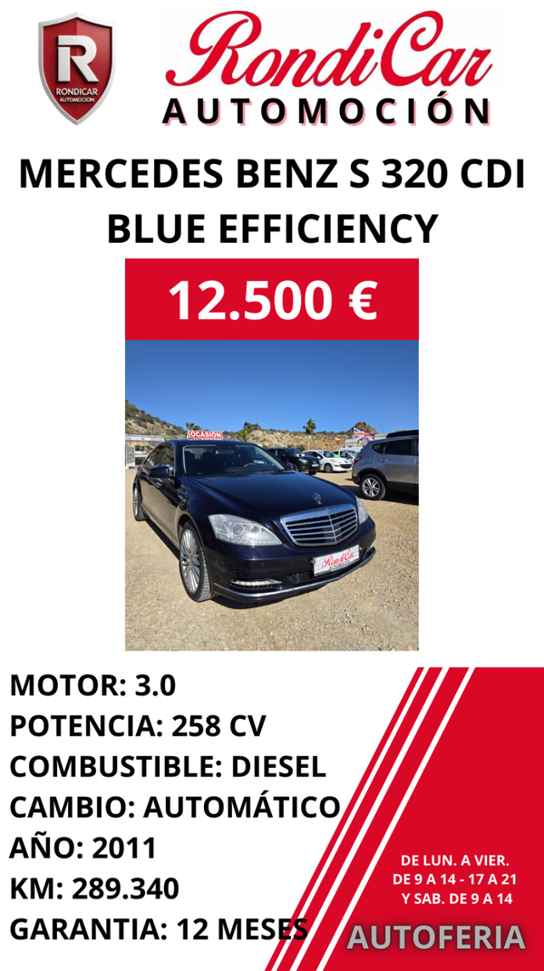 MERCEDES BENZ CLASE S 320 CDI BLUE EFFICIENCY
