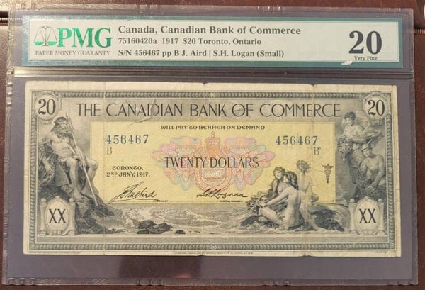 Billet de 20$, Canadian  Bank Of Commerce 1917