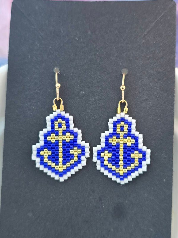 Beaded Miyuki Anchor earrings