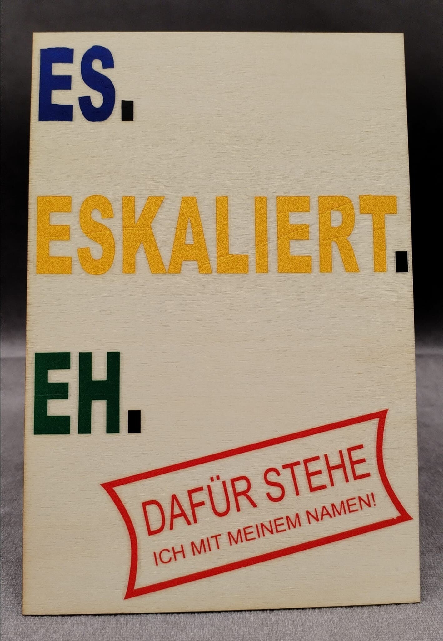 Es eskaliert eh