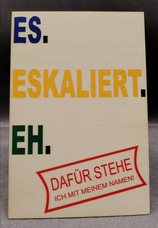 Es eskaliert eh