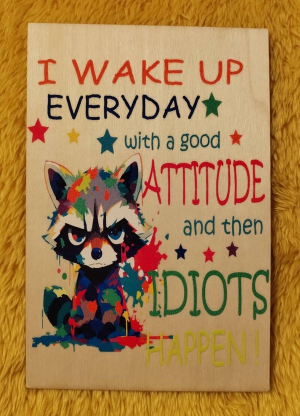 I wake up everday with a good Attitude and then Idiots happen!