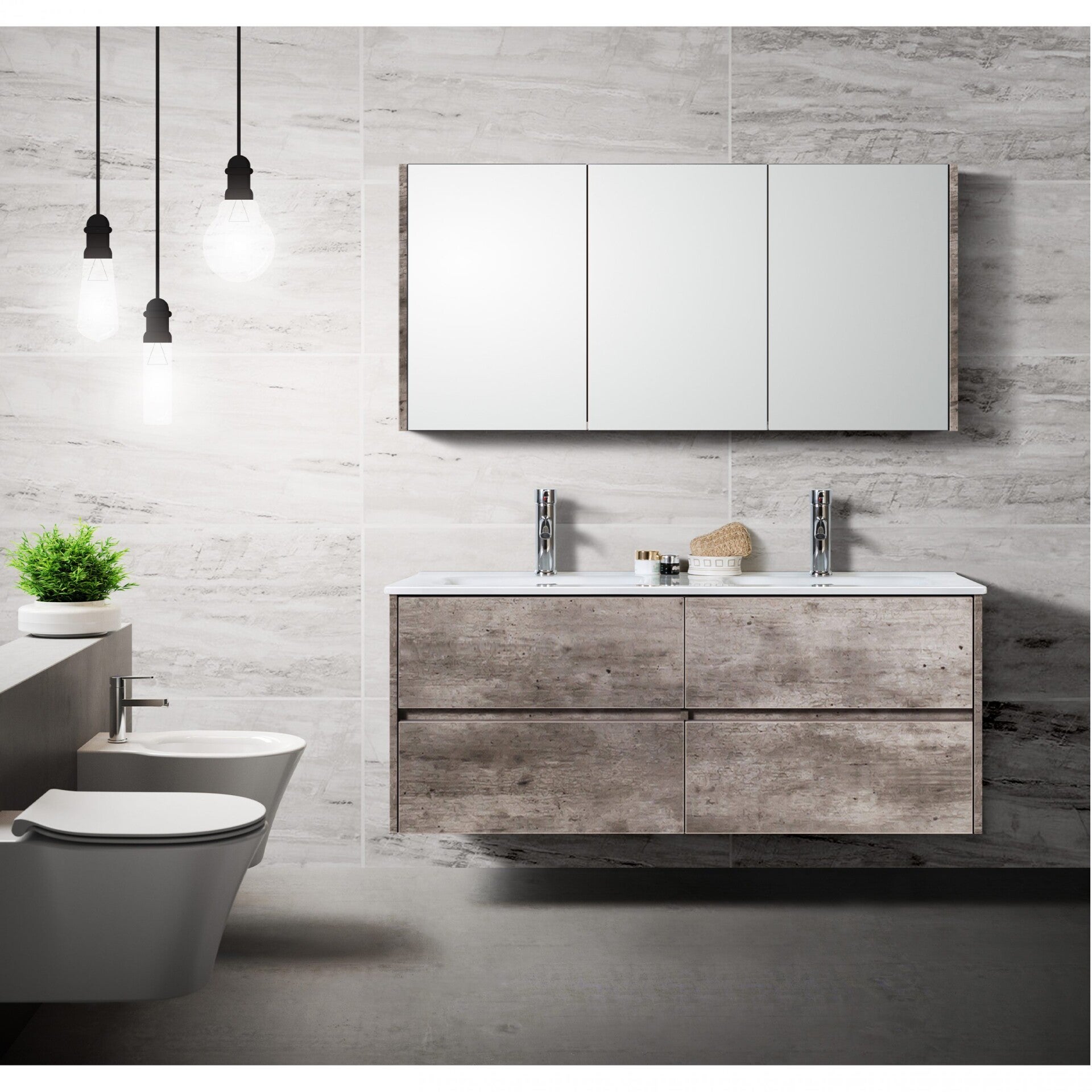 Badmeubelset Londen 120cm Steen