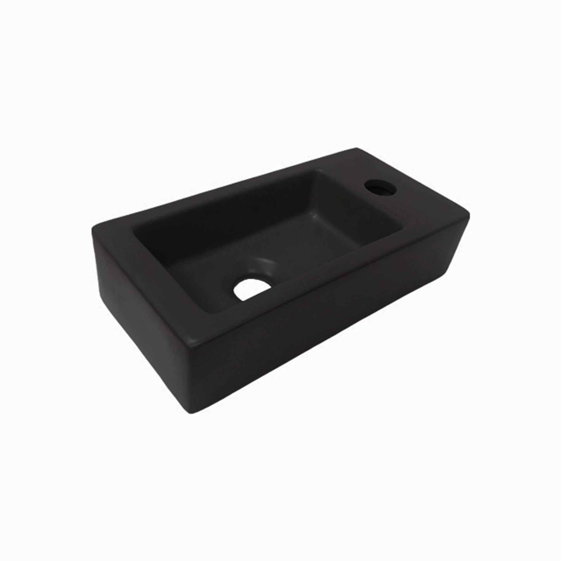 Fontein Toulouse Mini Rechts Mat Zwart