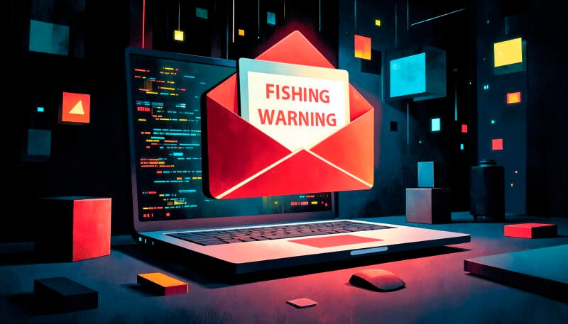 immagine generata da AI  -fishing warning