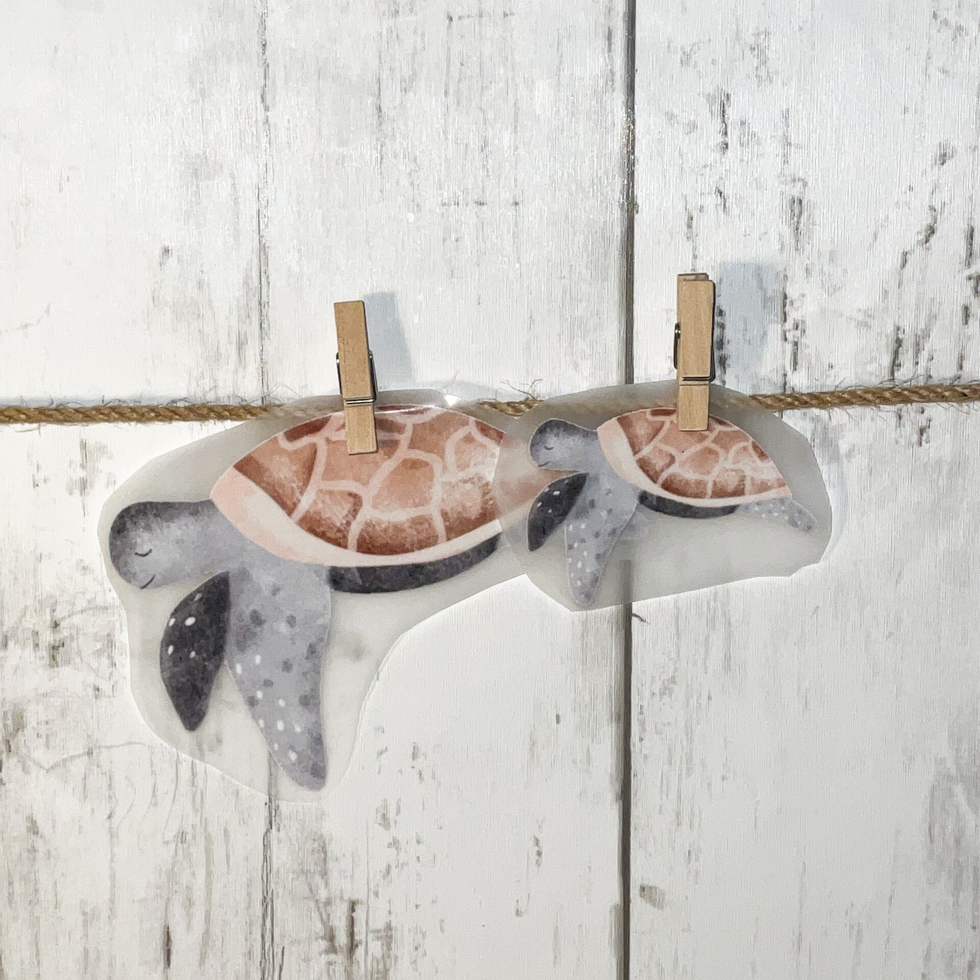 Bügelbild Turtle Rain