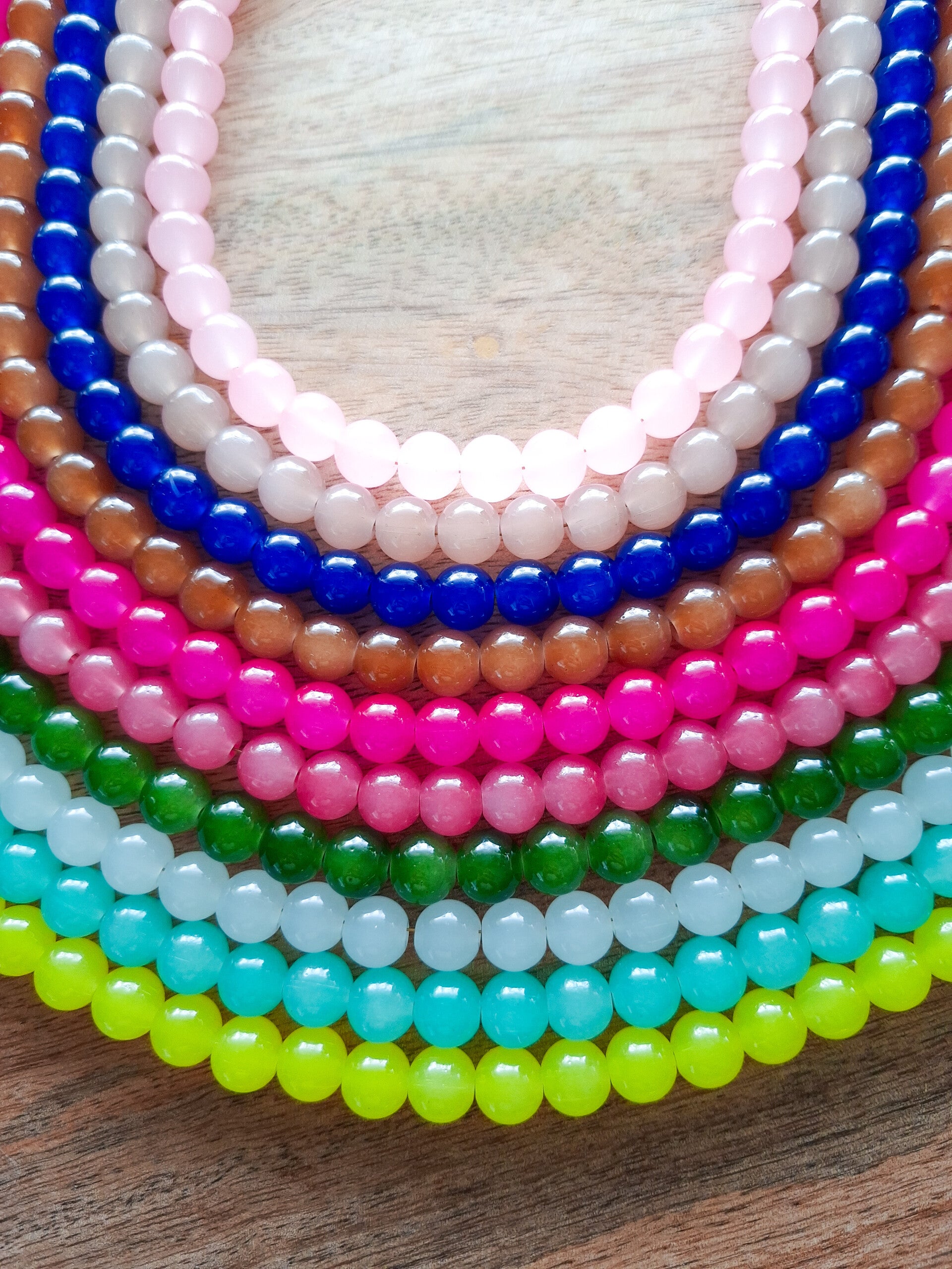 Korte ketting glas
