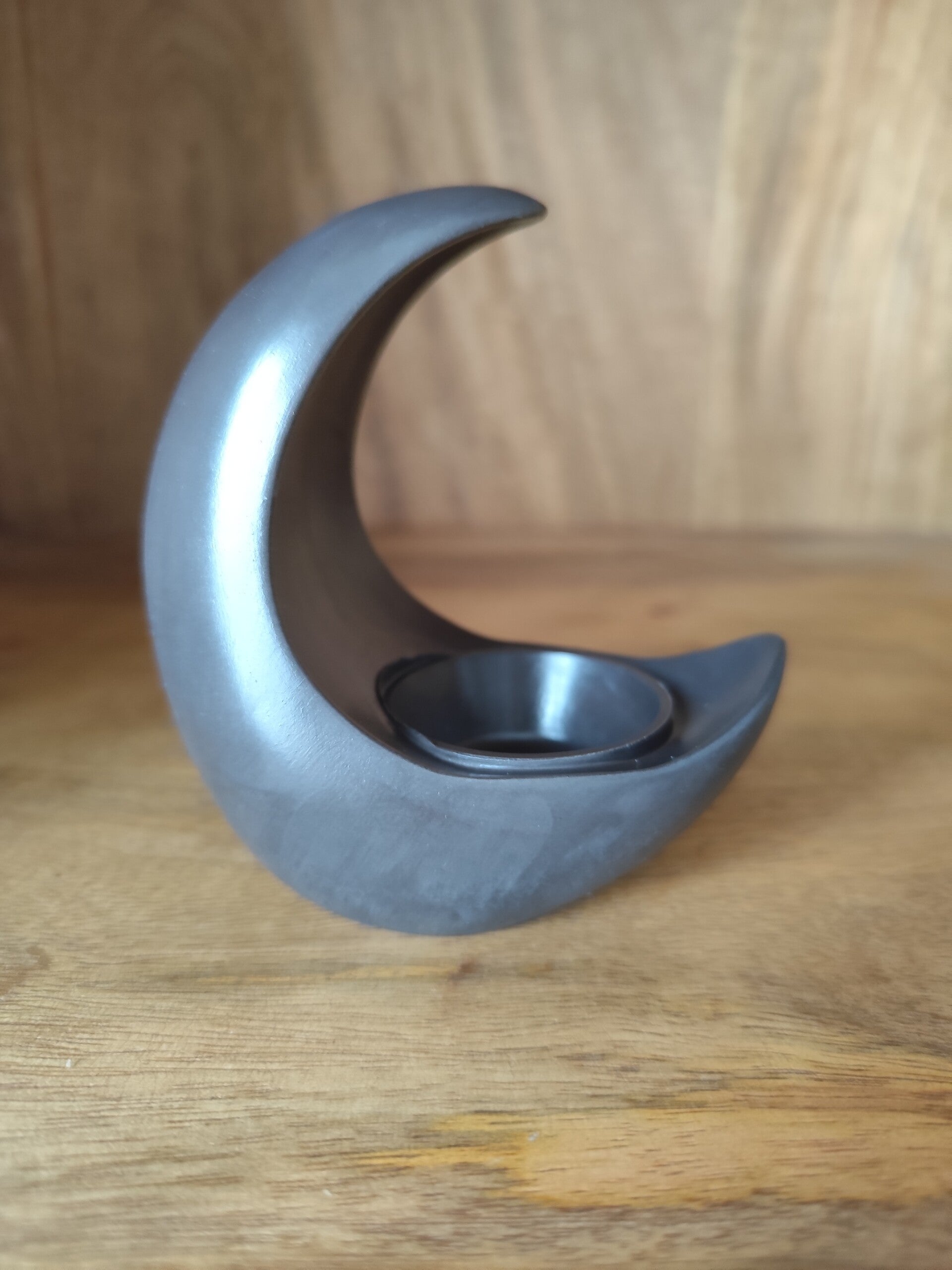 Demi-lune en jesmonite – Photophore ou présentoir décoratif fait main